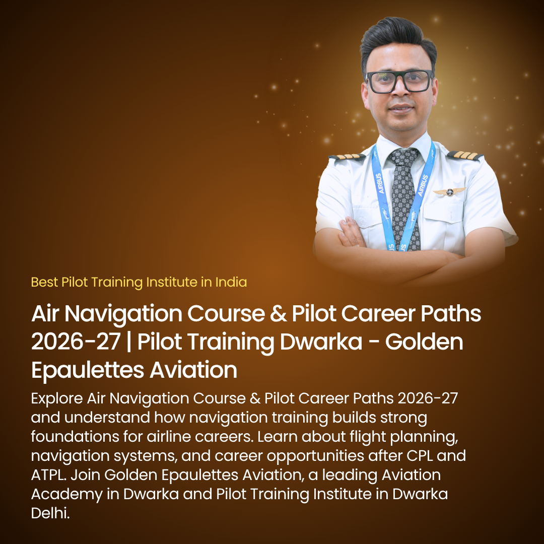 Air Navigation Course & Pilot Career Paths 2026-27 | Pilot Training Dwarka - Golden Epaulettes Aviation